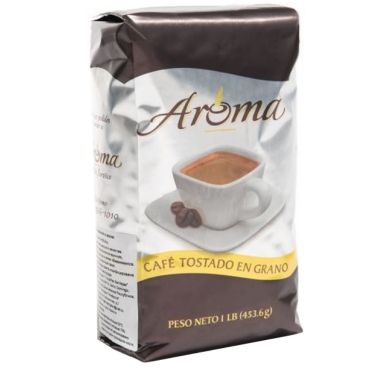 Aroma - доминиканский  100% органический  кофе в зернах с шоколадным оттенком, 453.6 г Без горечи, без кислотности. Упаковано в Доминикане.