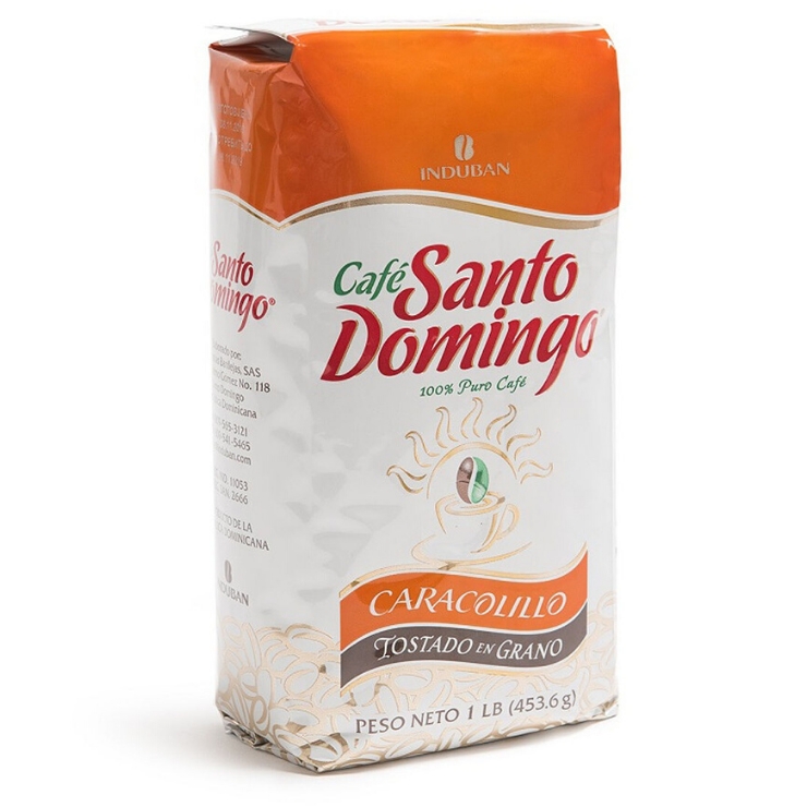 Caracolillo - доминиканский  100% органический  кофе  в зернах  с идеальной обжаркой, 453.6 г Без горечи, без кислотности. Упаковано в Доминикане.